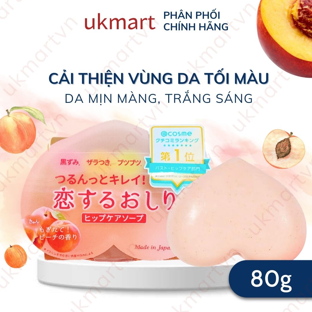 [Che Tên Nhạy Cảm] Xà Phòng Mông Đào Pelican Hip Care Scrub Soap 80g Chinh Hãng Nhật Bản - UKmart
