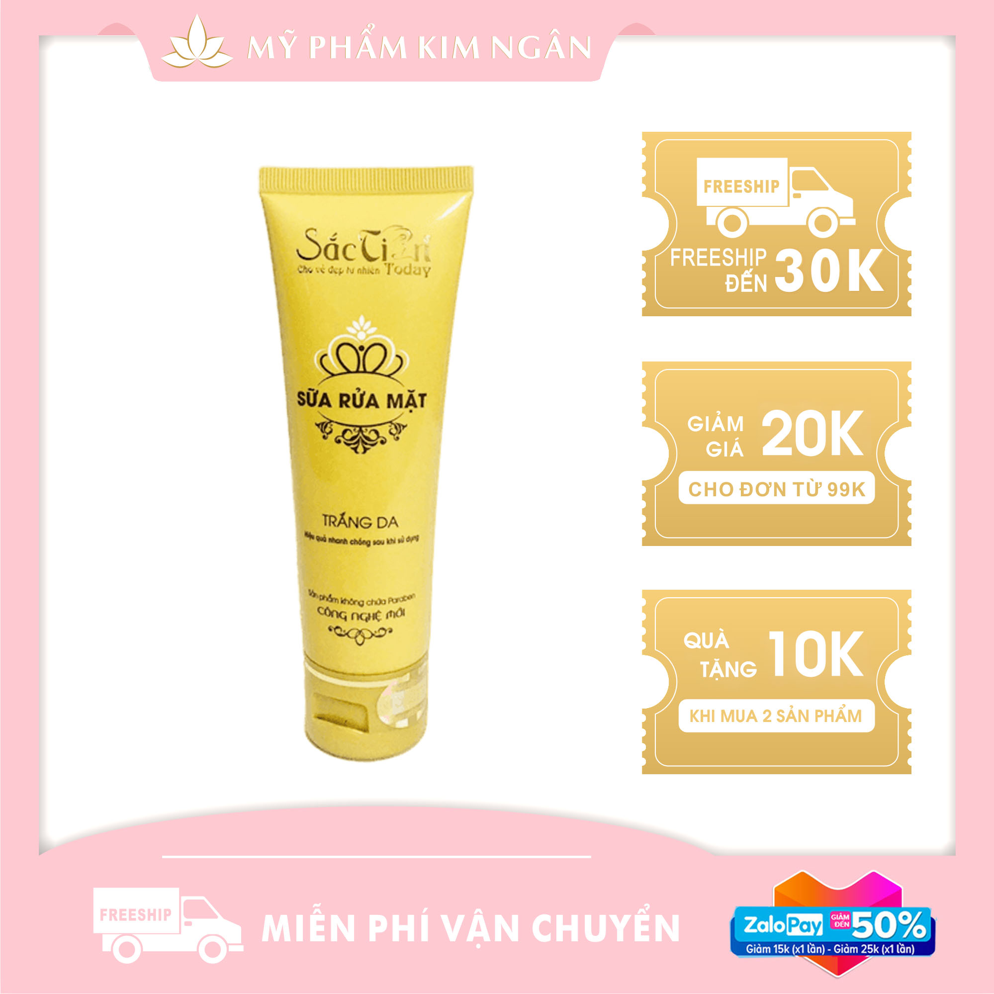 Sắc Tiên Today - Sữa Rửa Mặt 100Ml - Mỹ Phẩm Kim Ngân