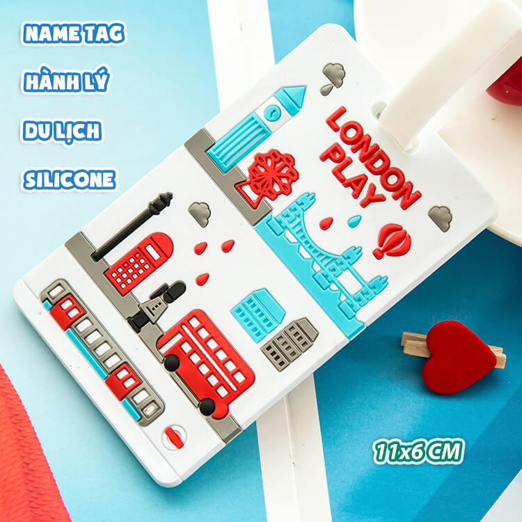 Thẻ Hành Lý Name Tag Vali Du Lịch Móc Treo Cặp Sách Balo Cho Bé Đánh Dấu Ghi Tên Dễ Thương