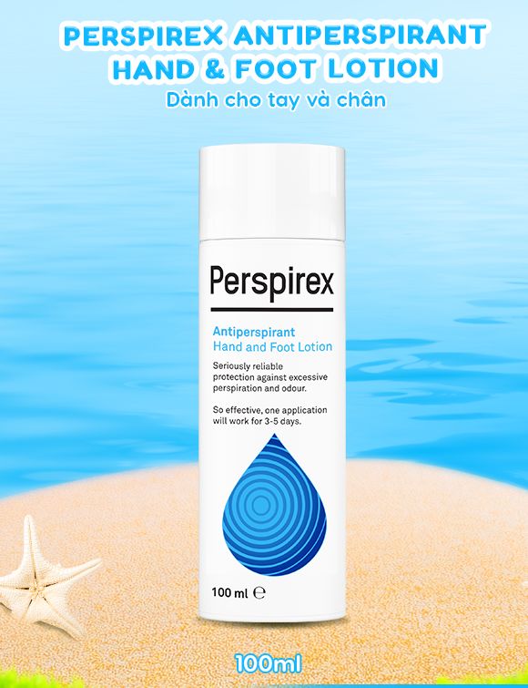 Lotion ngăn mồ hôi cho tay & chân Perspirex Antiperspirant Hand & Foot lotion 100ml