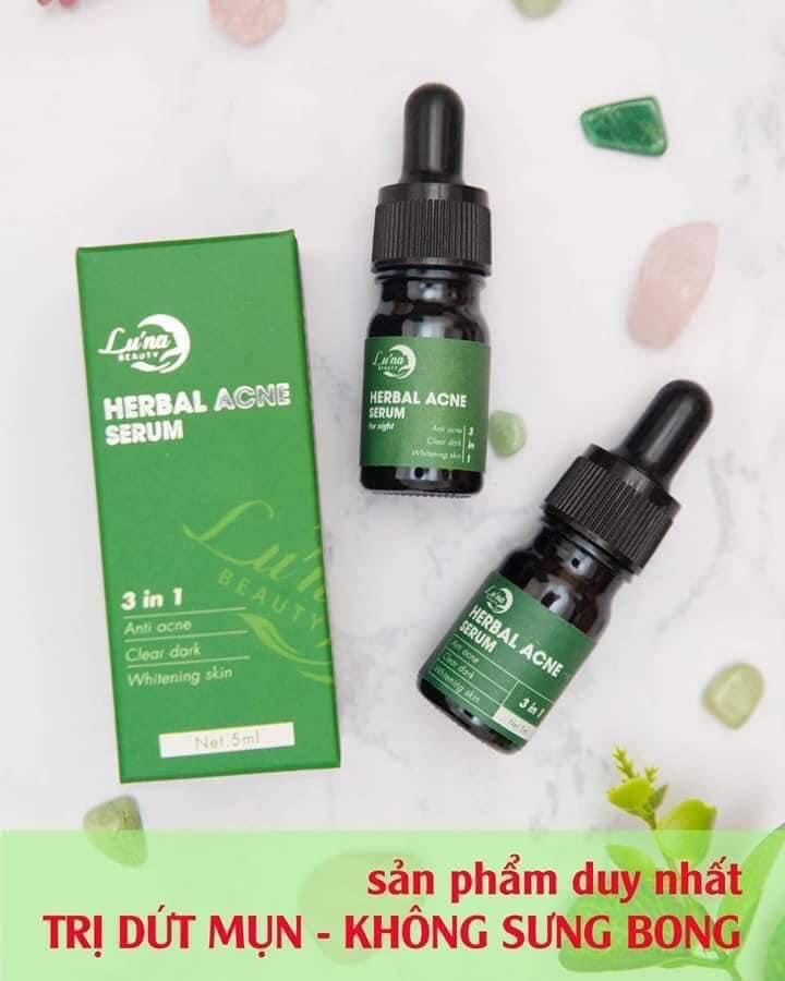 Serum Lu’na Natural Acne Vip 3 In 1 Sạch Mụn Thâm Làm Sáng Da Và Thu Nhỏ Lỗ Chân Lông