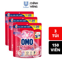 Combo túi viên giặt tiện lợi OMO 3 trong 1 Hương Tinh Tế/Tươi Mát 30-50 viên/túi (bao bì tùy lô nhập hàng)