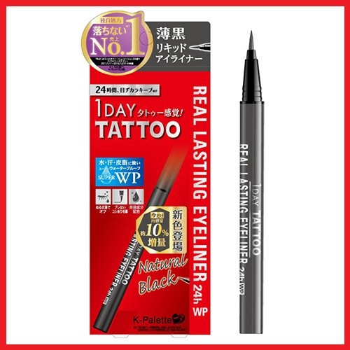 Kẻ Mắt Nước Không Trôi 1 Day Tatto K - Palette - Nhật Bản (Đen)