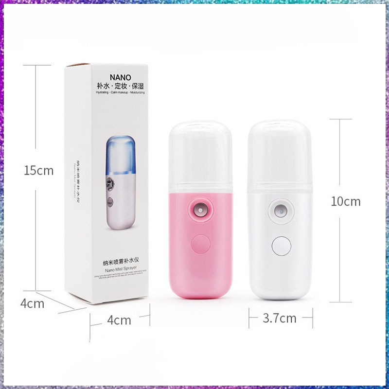 Máy Phun Sương Xông Hơi Mặt - Xịt Khoáng Tạo Ẩm Nano Cầm Tay Hỗ Trợ Dưỡng Da Cấp Nước Tối Đa Mini Dễ Mang Đi Du Lịch