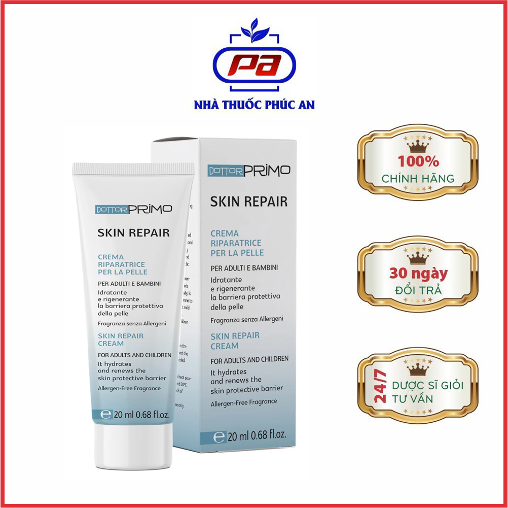 Kem viêm da cơ địa chàm da Eczema da nứt nẻ DottorPrimo Skin Repair tuýp 20ml