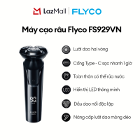 Máy cạo râu Flyco FS929VN - Cạo khô và ướt sạc nhanh chống nước IPX7 - BH 2 Năm - Phân Phối Chính Hãng Việt Nam
