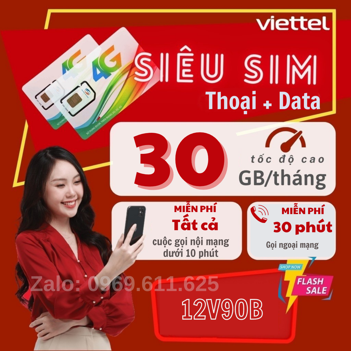 ( HOT TREND ) Sim 4g Viettel 4G 12V90B Sim Data hỗ trợ 1GB/ngày - Miễn phí nội mạng ngoại mạng . Trọn Gói 1 Năm Không nạp Tiền .FREESHIP - CHƯA KÍCH HOẠT