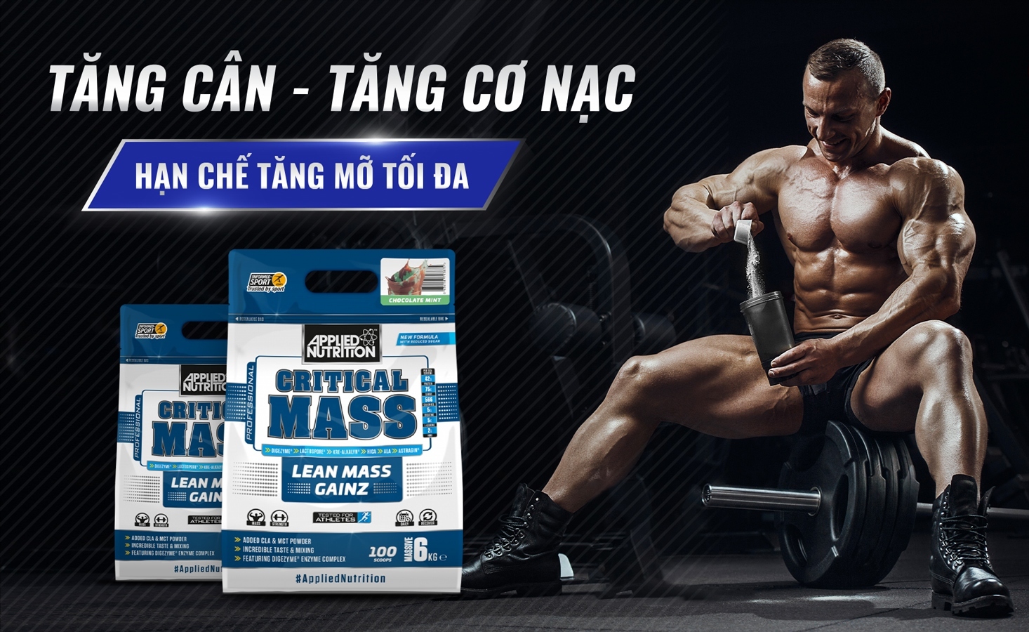 Critical Mass Applied 6Kg 40 Serving - Sữa Tăng Cân Tăng Cơ Nạc Cho Người Gầy