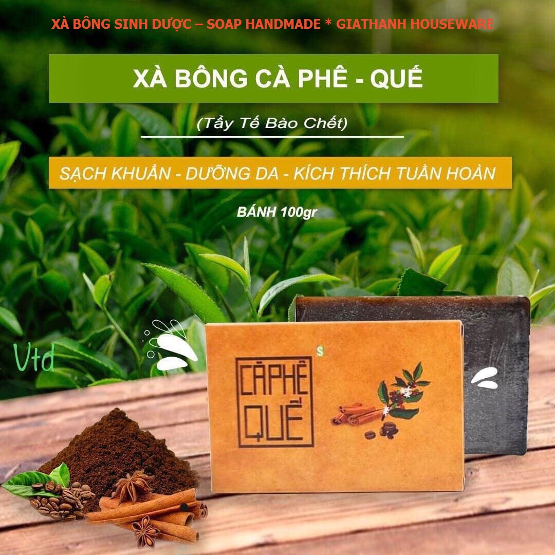 [Hcm]Xà Bông Sinh Dược Cà Phê Quế Xà Bông Cục Handmade 100Gr Xà Bông Thảo Mộc Mùi Quế Ấm Áp Tẩy Da Chết Làm Sạch Diệt Khuẩn Dưỡng Da Thư Giãn Ấm Da Dùng Rửa Mặt Làm Mịn Da Thích Hợp Da Khô