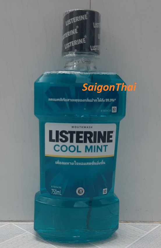 [Hcm](Sgt) Nước Súc Miệng Listerine Chai 750Ml Hoặc Chai 250Ml Bạc Hà (Thái Lan)