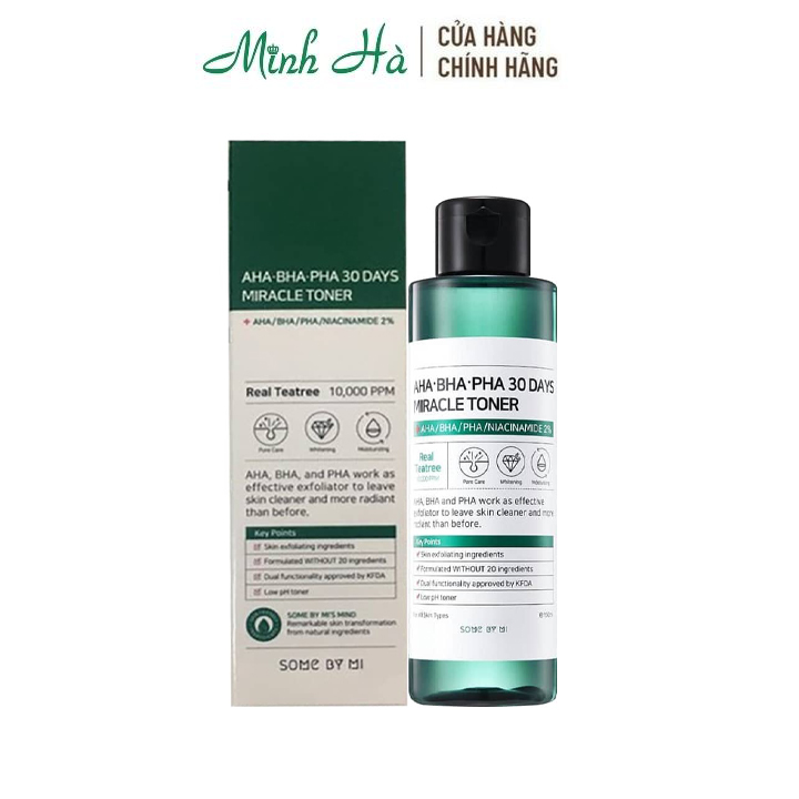 Nước Hoa Hồng Cho Da Mụn Some By Mi Aha - Bha - Pha 30 Days Miracle Toner 150Ml