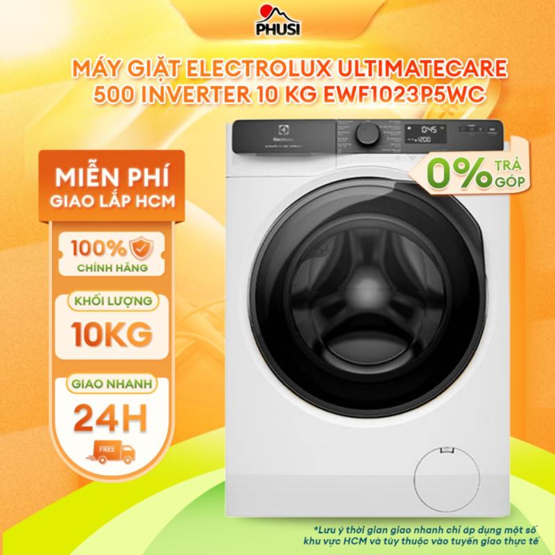 Máy giặt Electrolux Inverter 10 kg EWF1023P5WC - Hàng Chính Hãng
