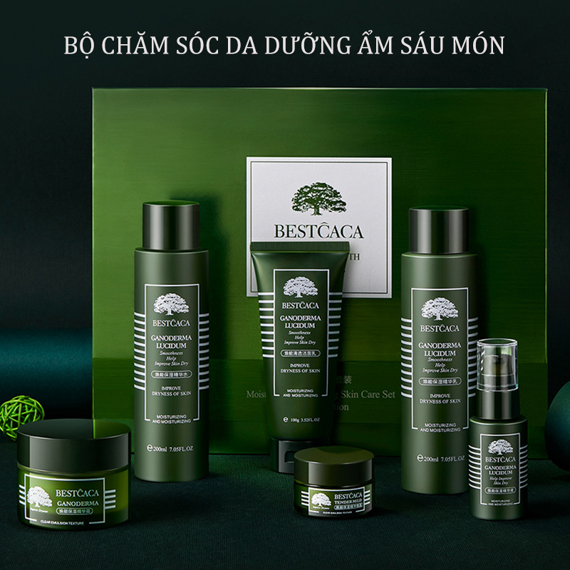 Tuz - Bộ 6 Sản Phẩm Chăm Sóc Da Dưỡng Ẩm Bestcaca Bộ Hộp Quà Chăm Sóc Da Dưỡng Ẩm Đàn Hồi Mịn Sáng Và Săn Chắc 100G + 200Ml + 20G + 200Ml + 35Ml + 50G