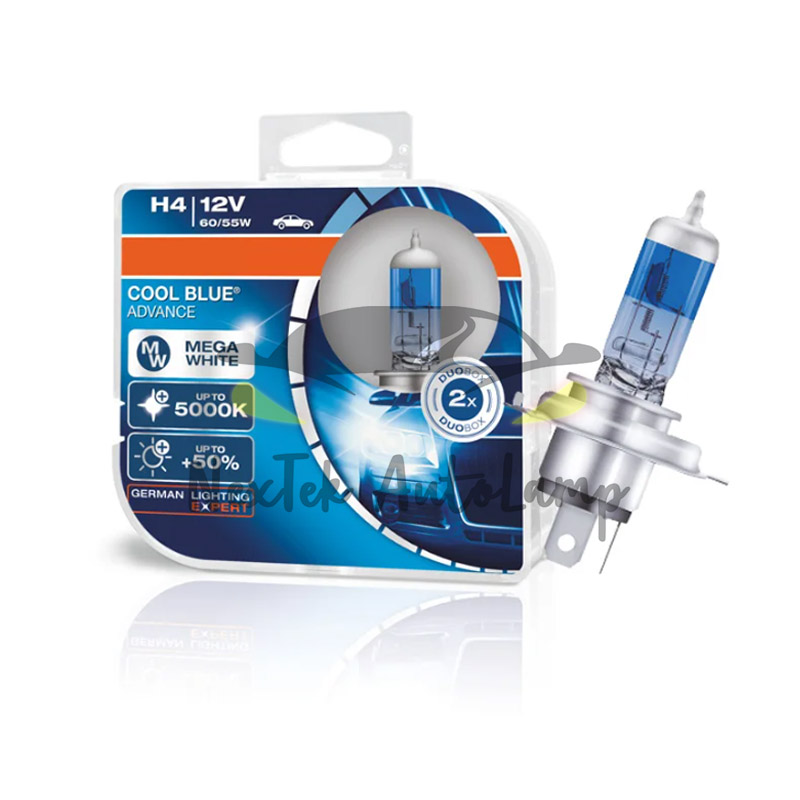 For OSRAM Cool Blue Advance H1 H3 H4 H7 H9 H11 HB3 HB4 12V 5000K Đèn pha ô tô Halogen ban đầu