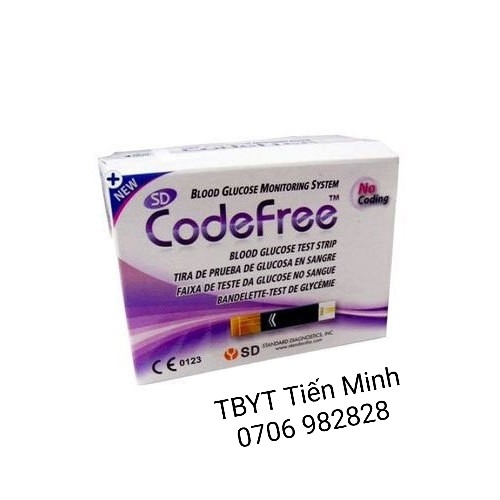 Hộp 50 Que Thử Đường Huyết Sd Codefree ( Tiểu Đường Sd Code Free)