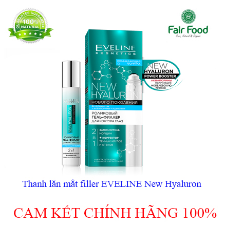 Thanh Lăn Mắt Filler Eveline New Hyaluron Trị Quầng Thâm Và Nâng Cơ Xóa Nếp Nhăn Dưỡng Da Vùng Mắt Massage Nâng Cơ Dưỡng Ẩm Nuôi Dưỡng Làn Da Mỏng Manh Vùng Mắt