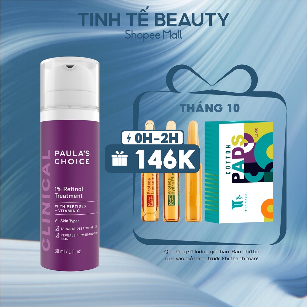 Tinh chất làm mờ m và nếp nhăn Paula’s Choice Clinical 1% Retinol Treatment 30 ml