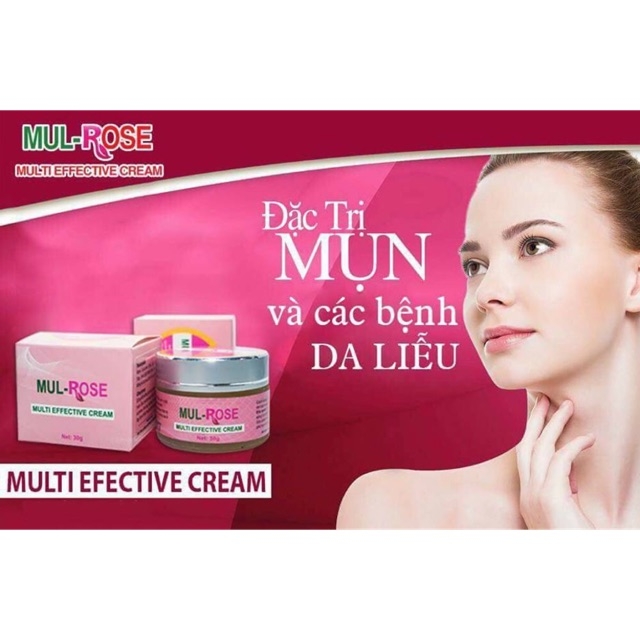 Kem Mul Rose Viêm Da Cơ Địa Rạn Da Kem Nghệ Mul Rose Hết Mụn Nứt Gót Chân 30Gr - Kem Bôi Da Mulrose