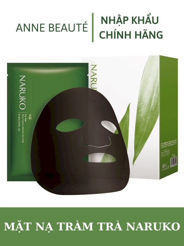 [HCM](BẢN ĐÀI) Hộp 8 miếng mặt nạ kiểm soát dầu và mụn trà tràm Naruko Tea Tree 26ml/m – HÀNG CHÍNH HÃNG