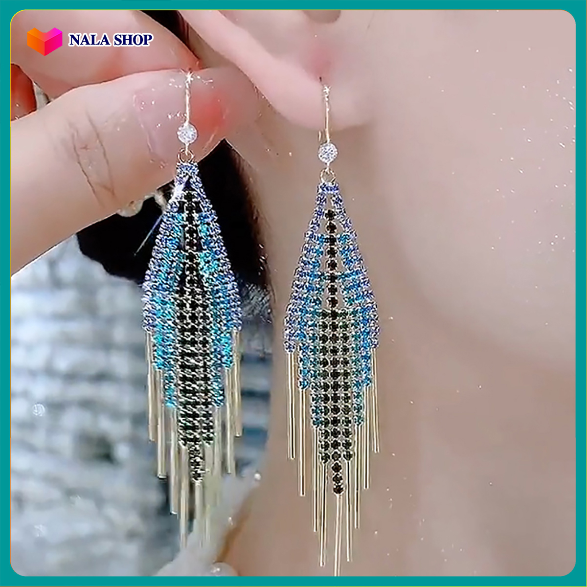 Bông tai trẻ trung lấp lánh OJ976.45518 - khuyên tai nữ sang chảnh bông tai nữ học sinh bông tai nữ 