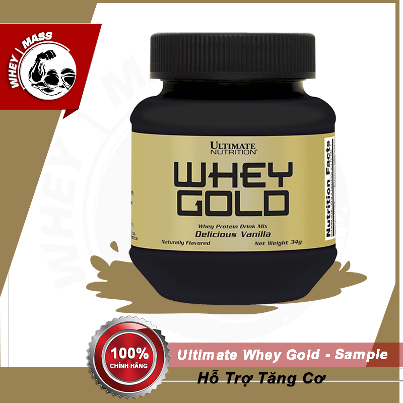 Sữa Dinh Dưỡng Ultimate Nutrition Whey Gold Hỗ Trợ Tăng Cơ Hiệu Quả - Sample Dùng Thử 1 Lần Dùng