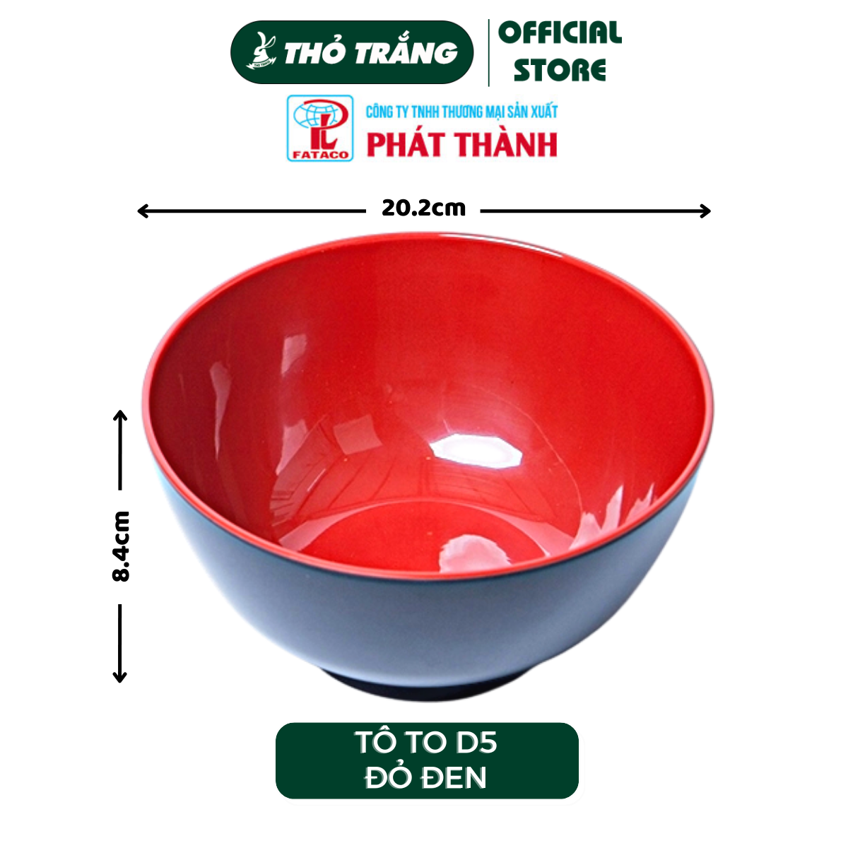Tô Đỏ Đen nhựa Melamine cao cấp Fataco Việt Nam nhiều size