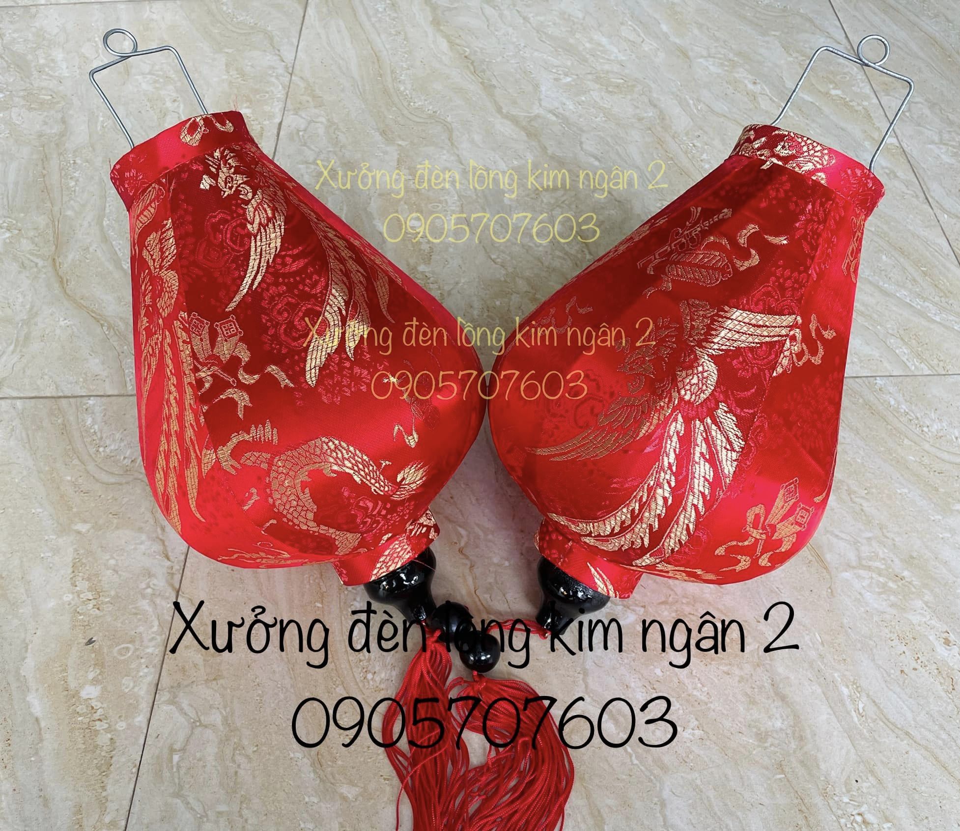 đèn lồng hội an vải gấm long phụng cực đẹp chuyên treo chùa miếu trang trí trung thu