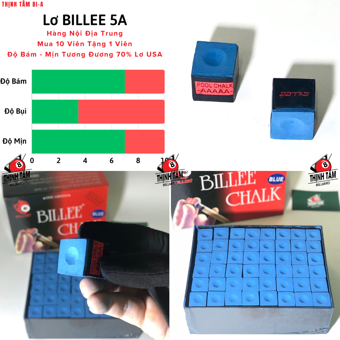 [THỊNH TÂM] Viên Lơ Bida BILLEE Cao Cấp 5A Hàng Nội Địa Trung Mịn - Ít Bụi - Bám Cơ [ Viên Lơ BILLEE