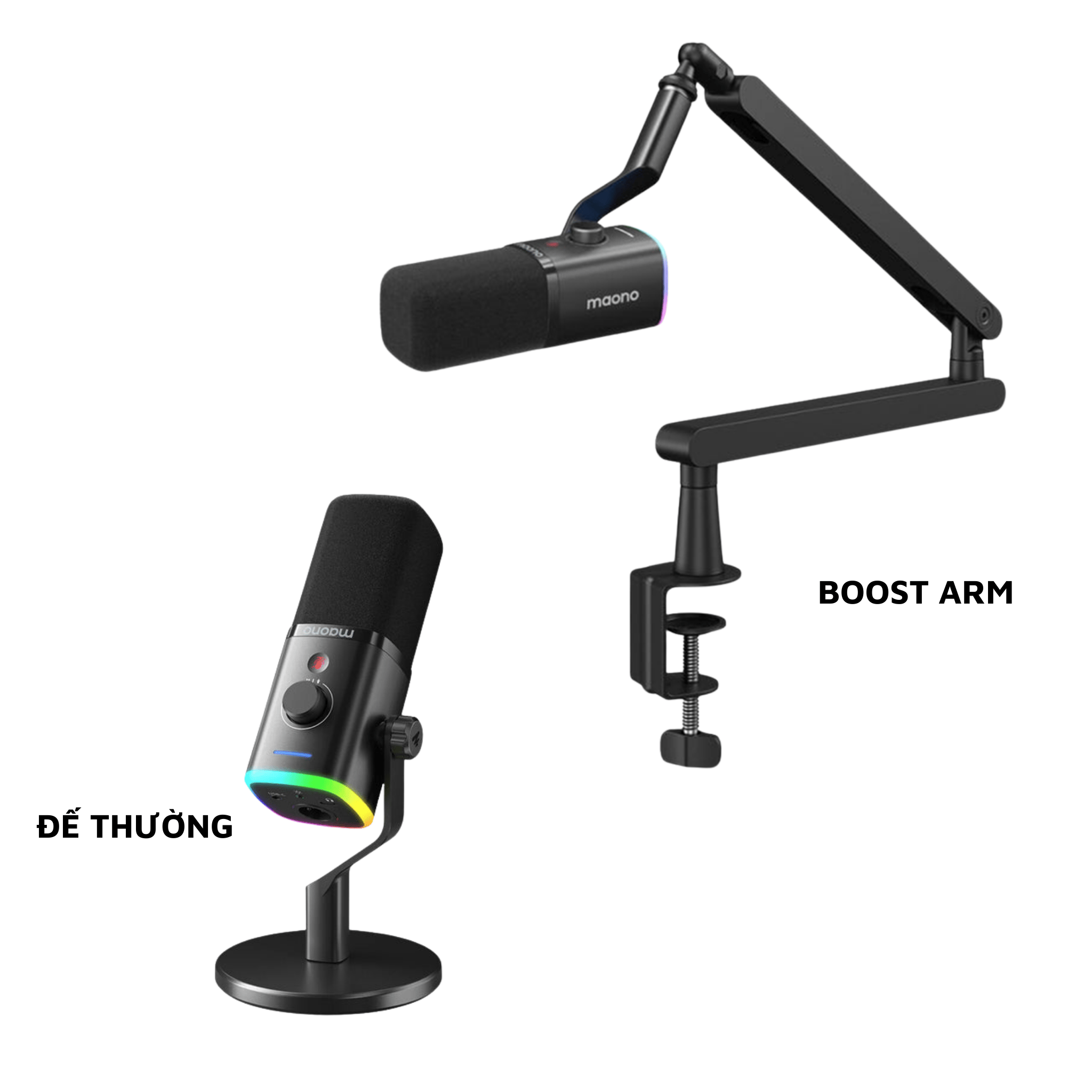 Micro thu âm có dây MAONO RGB PD100X giảm tiếng ồn chuẩn studio streaming gaming - Hàng chính hãng