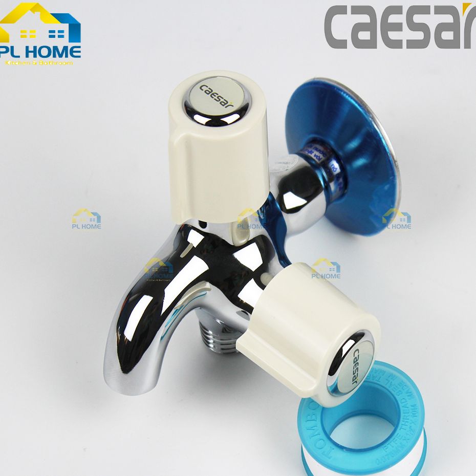 Vòi Hoa Sen Tắm Lạnh Caesar Cao Cấp Đầu Ren 21mm Tiêu Chuẩn Kết Nối Với Thiết Bị Vệ Sinh - Tặng Keo 