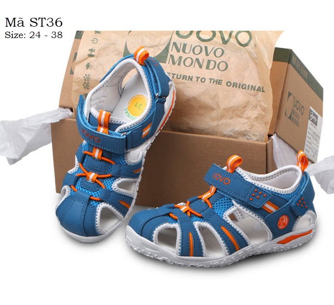 Giày định hình chân cho bé UOVO NHÍM SHOP Sandal bé trai bít mũi rọ cao cấp thoáng mùa hè Giày chống