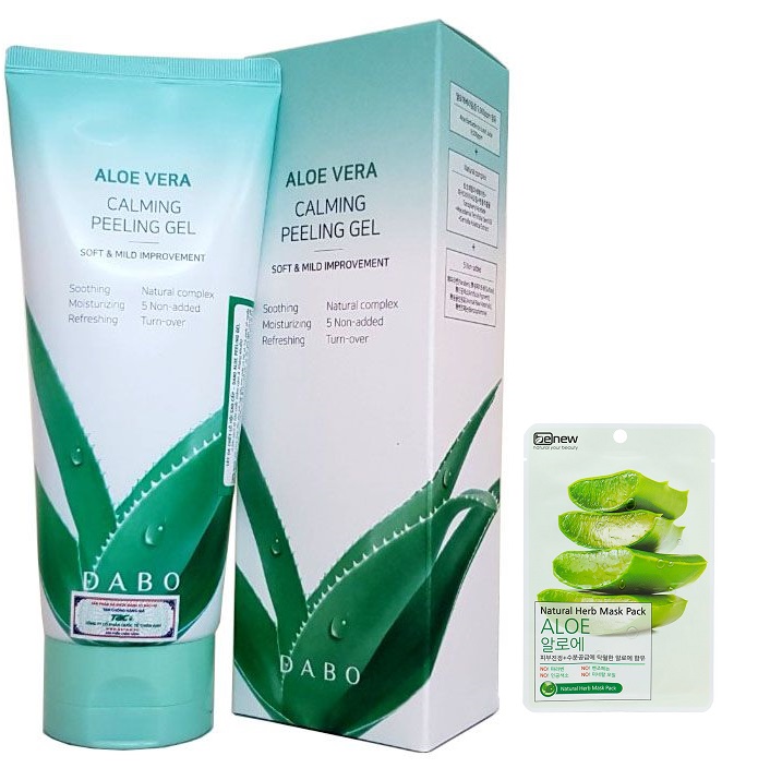 Tẩy Da Chết Trắng Da Dưỡng Ẩm Lô Hội Aloe Dabo Peeling Gel Hàn Quốc 180Ml Dành Cho Mặt Và Toàn Thân