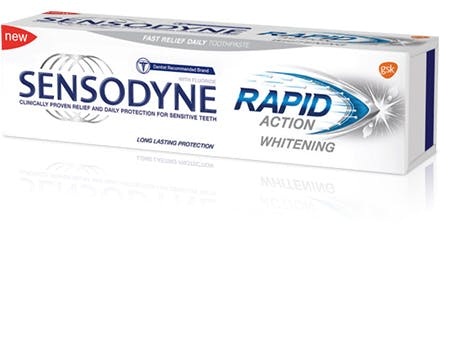 Kem Đánh Răng Sensodyne Rapid Action Whitening Giảm Ê Buốt Nhanh - Hiệu Quả Ngay Từ Lần Chải Đầu Tiên - Làm Trắng Răng Tự Nhiên