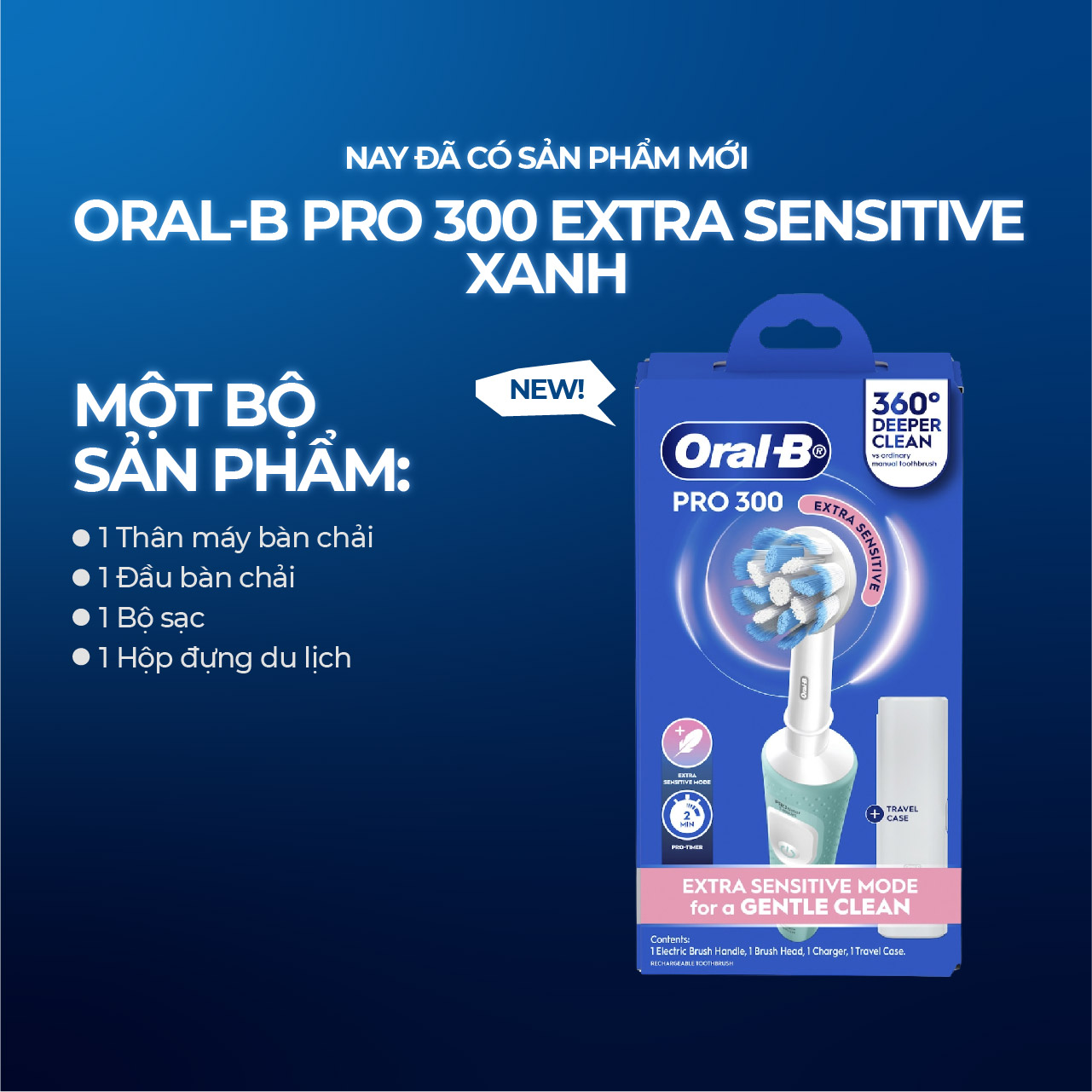 Bàn Chải Điện Braun Pro - Công Nghệ Sóng Ion Âm, 3 Chế Độ Làm Sạch, Đầu Chải Tròn
