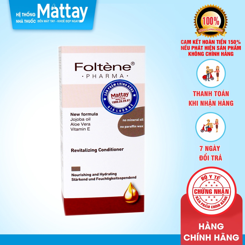 Foltene 150Ml Dầu Xả Italy - Nuôi Dưỡng Và Dưỡng Ẩm Cho Tóc.