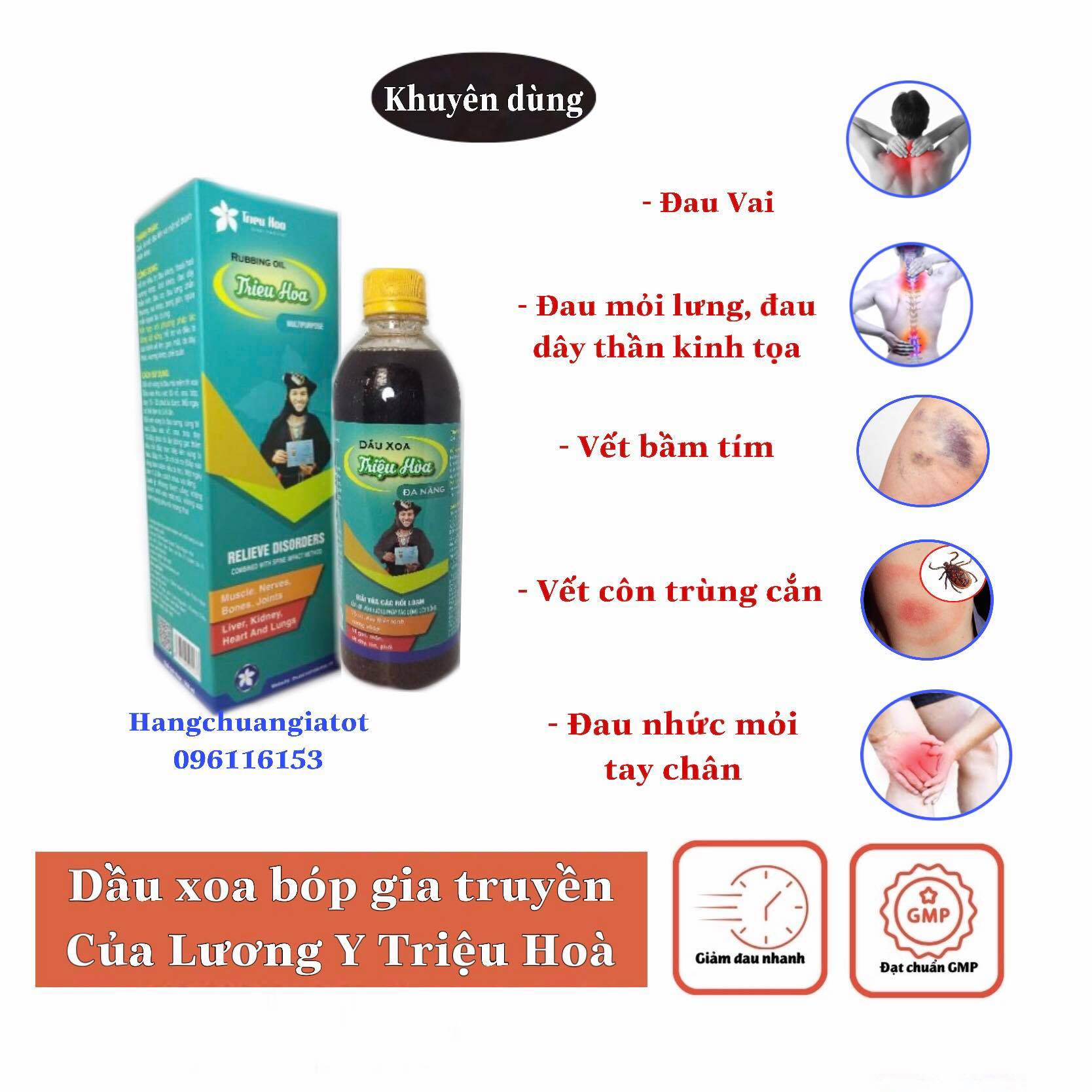 ( Khuyên Dùng ) Xoa Bóp Gia Truyền TRIEU HOA Cực hiệu quả Chai to 250ml