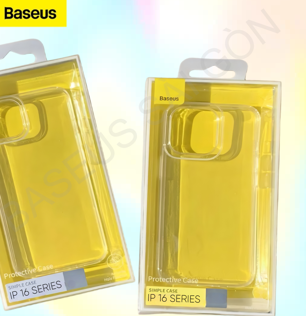 Ốp lưng trong suốt Baseus simple clear case Cho iPhone 16 Series ( Siêu mỏng trong suốt hạn chế ố và