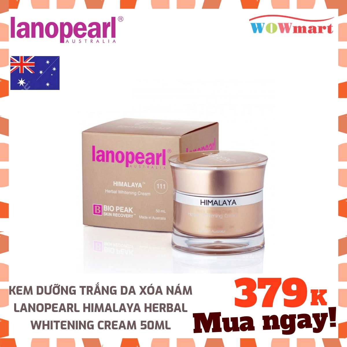 [Hcm]Kem Dưỡng Trắng Da Xóa Nám Lanopearl Himalaya Herbal Whitening Cream 50Ml - [Úc]