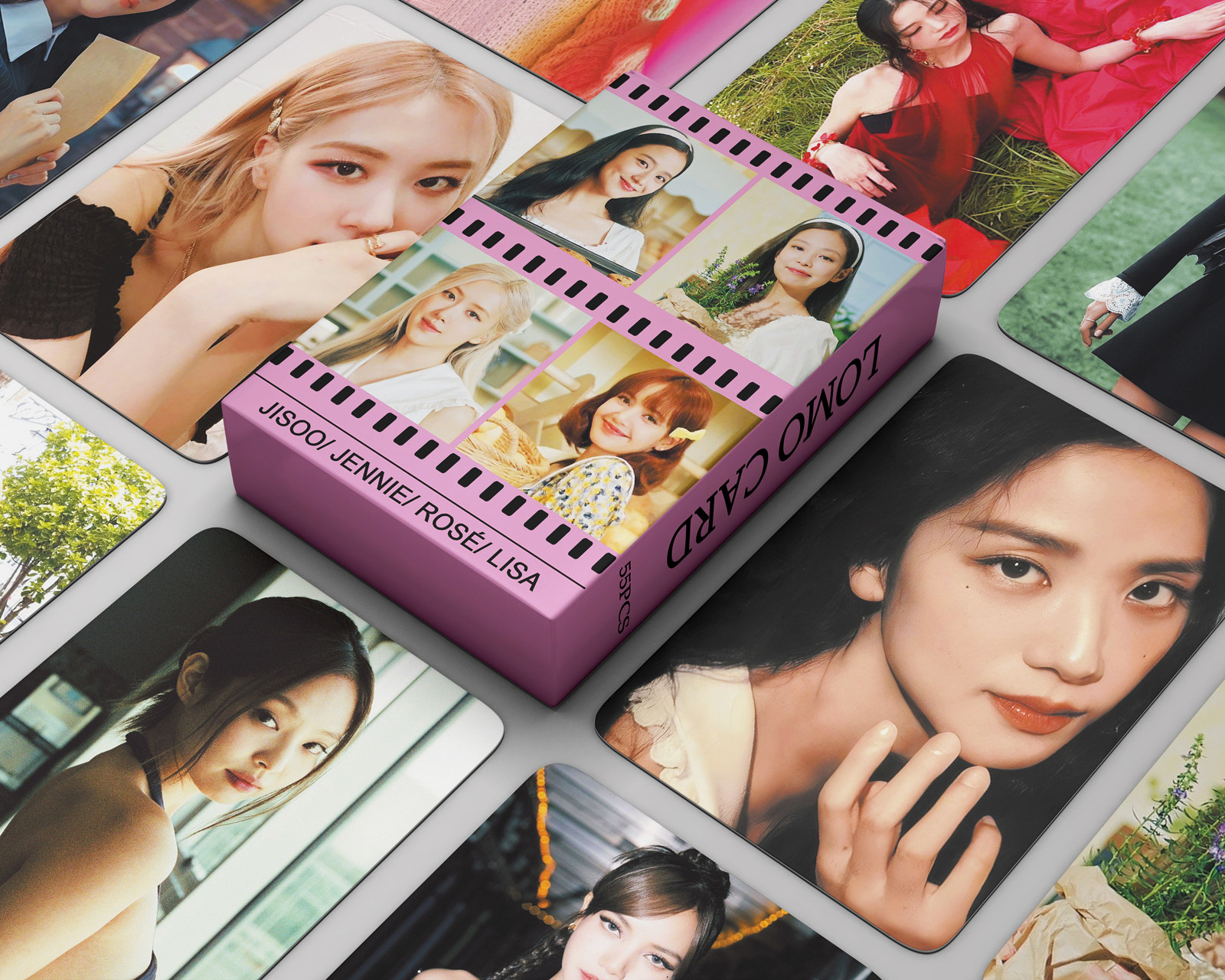 Thẻ Lomo card BlackPink bo góc Born Pink Album Thần Tượng Kpop - Tím Phim Nơ Vàng