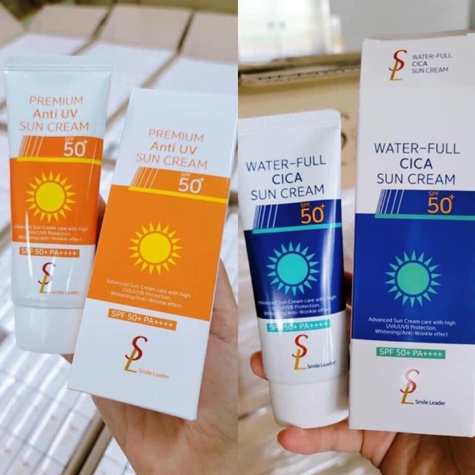 Kem Chống Nắng Lạnh Premium Anti Uv Sun Cream Và Water - Full Cica Sun Creamchống Nướcchống Tia Uv Spf50 Pa ++++