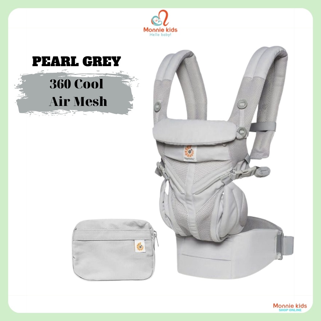 Địu ngồi cho bé Ergobaby Omni 360 Cool Air Mesh 0m+ đai địu trợ lực 4 tư thế - Monnie Kids