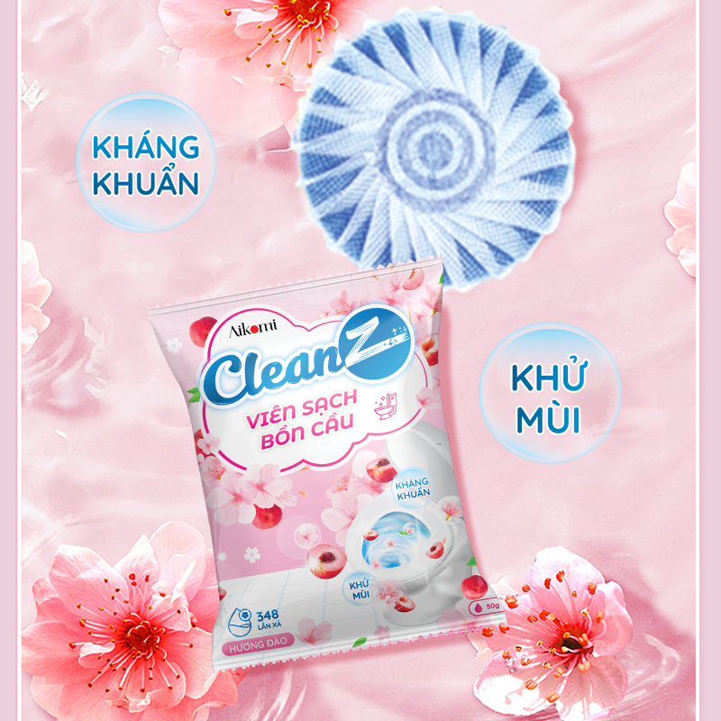 Viên thả bồn cầu CleanZ viên sạch bồn cầu khử mùi chai tẩy bồn cầu thế hệ mới tẩy sạch mảng bám diệt