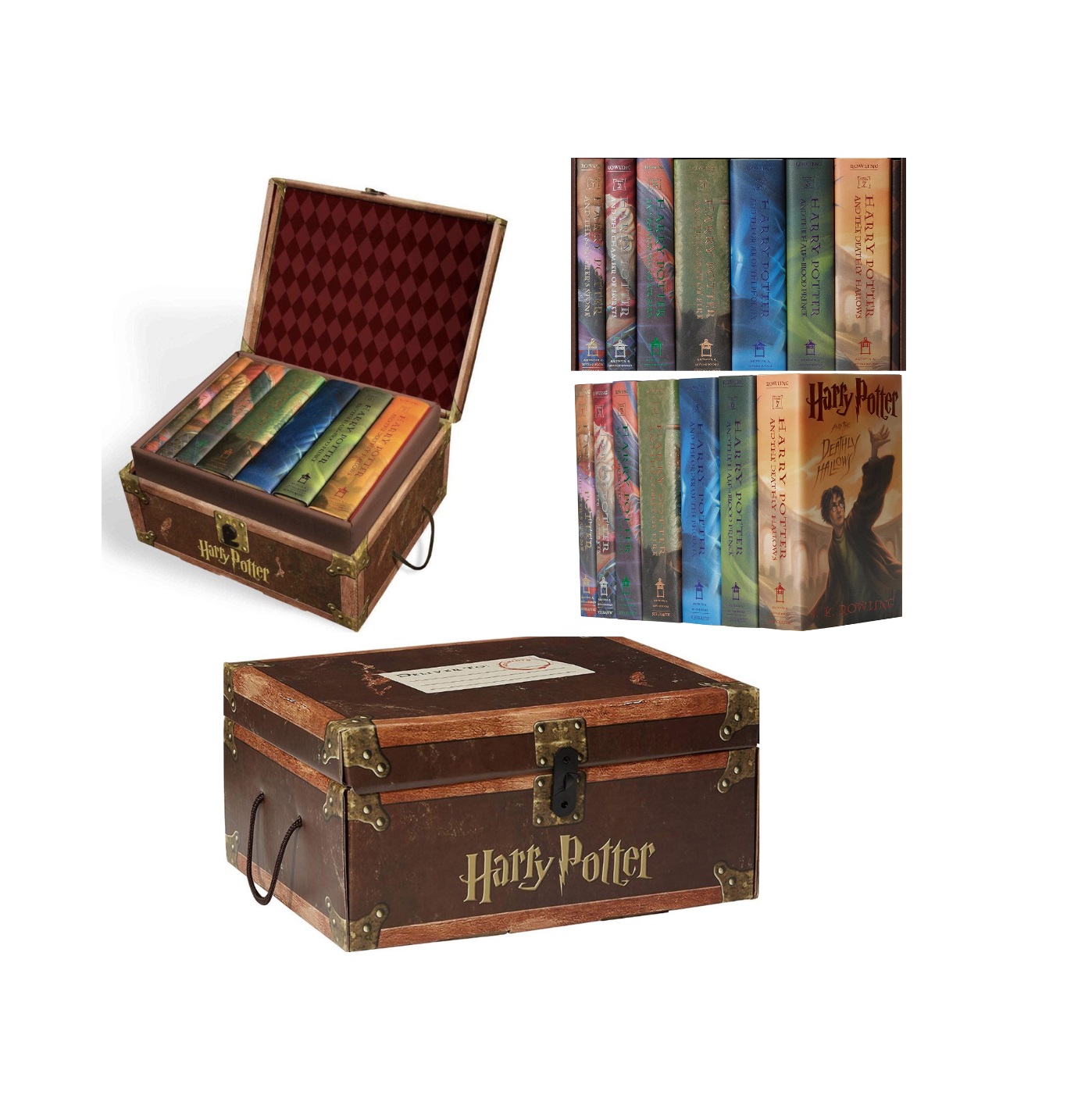 Harry Potter Hardcover Boxset 1-7 (Trunk) - bộ rương bìa cứng US