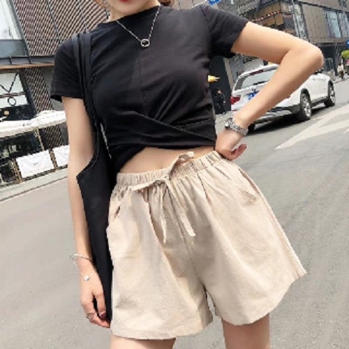Quần Short Đũi Nữ Dáng Váy Ống rộng  có 2 size tới bigsize 86KG Vải Đũi Xước Đẹp Mát Mịn