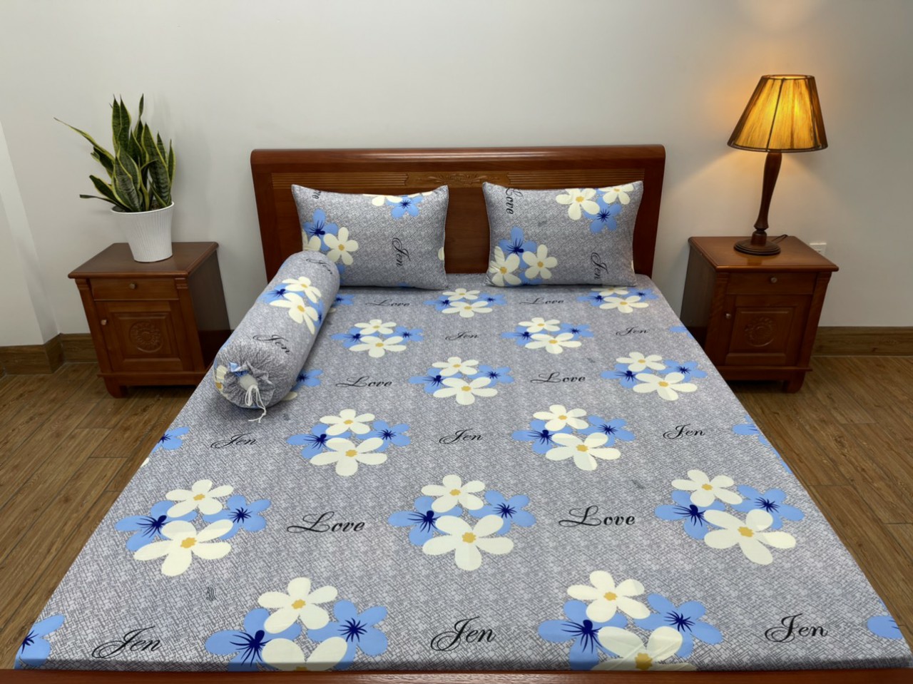 Bộ Drap ga giường NỆM 30CM thun lạnh Hàn Quốc [ 4 MÓN] gồm 1 drap 2 áo gối nằm 1 áo gối ôm