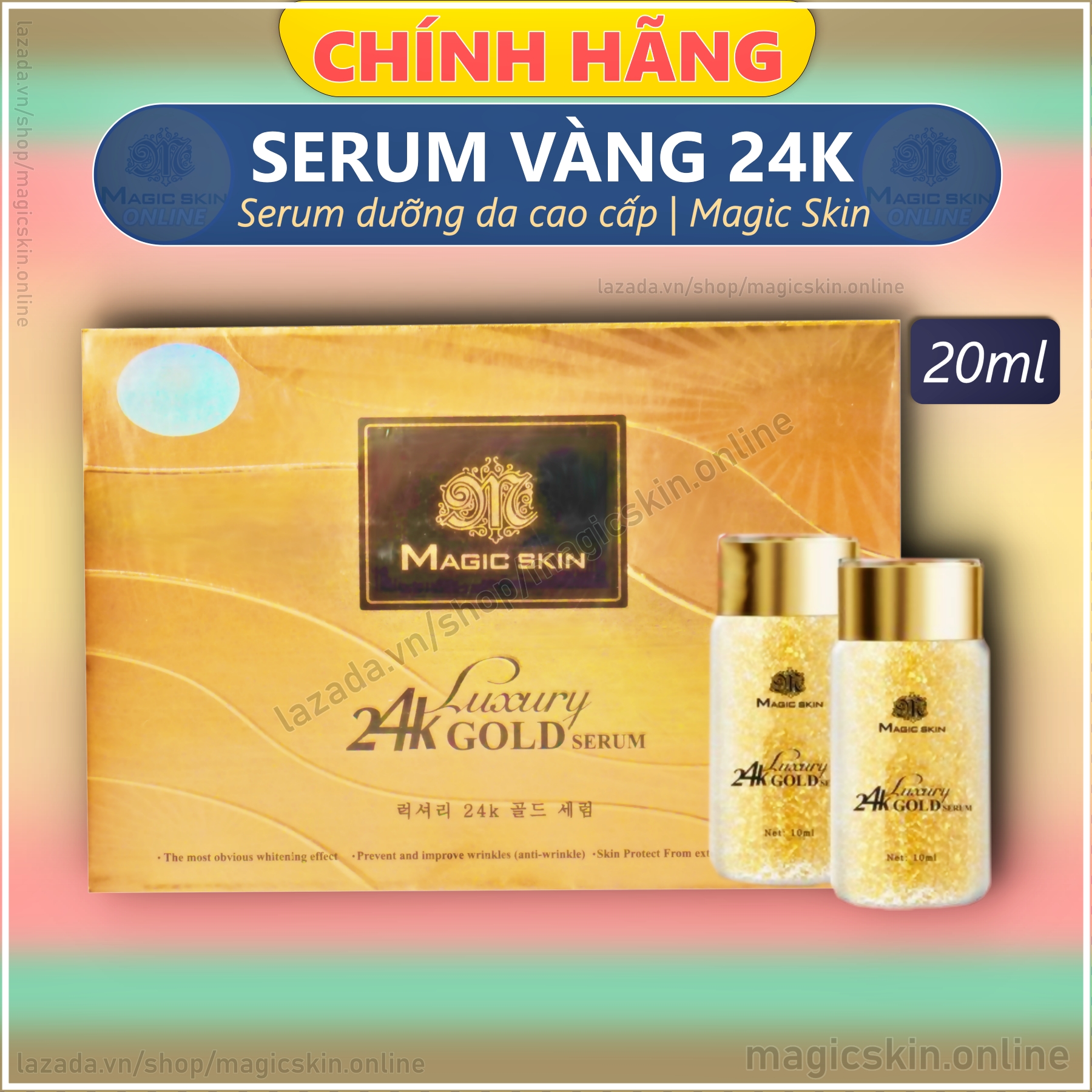 Serum Vàng 24K Magic Skin Luxury 24K Gold Serum 👍 Dưỡng Da Cao Cấp ✔ Chính Hãng