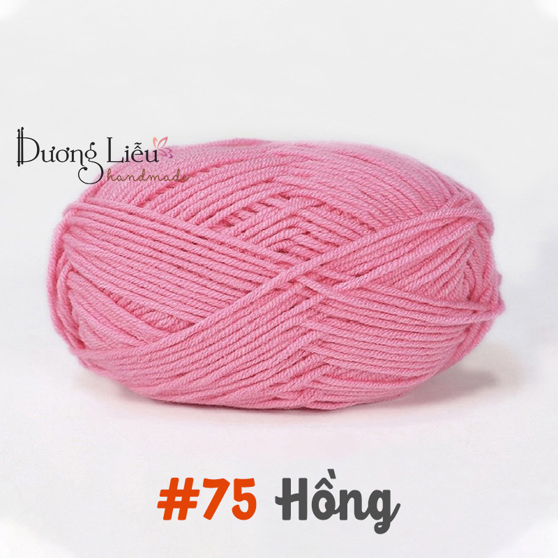 (Bảng màu 2) Len Milk Cotton 50gr mác đen