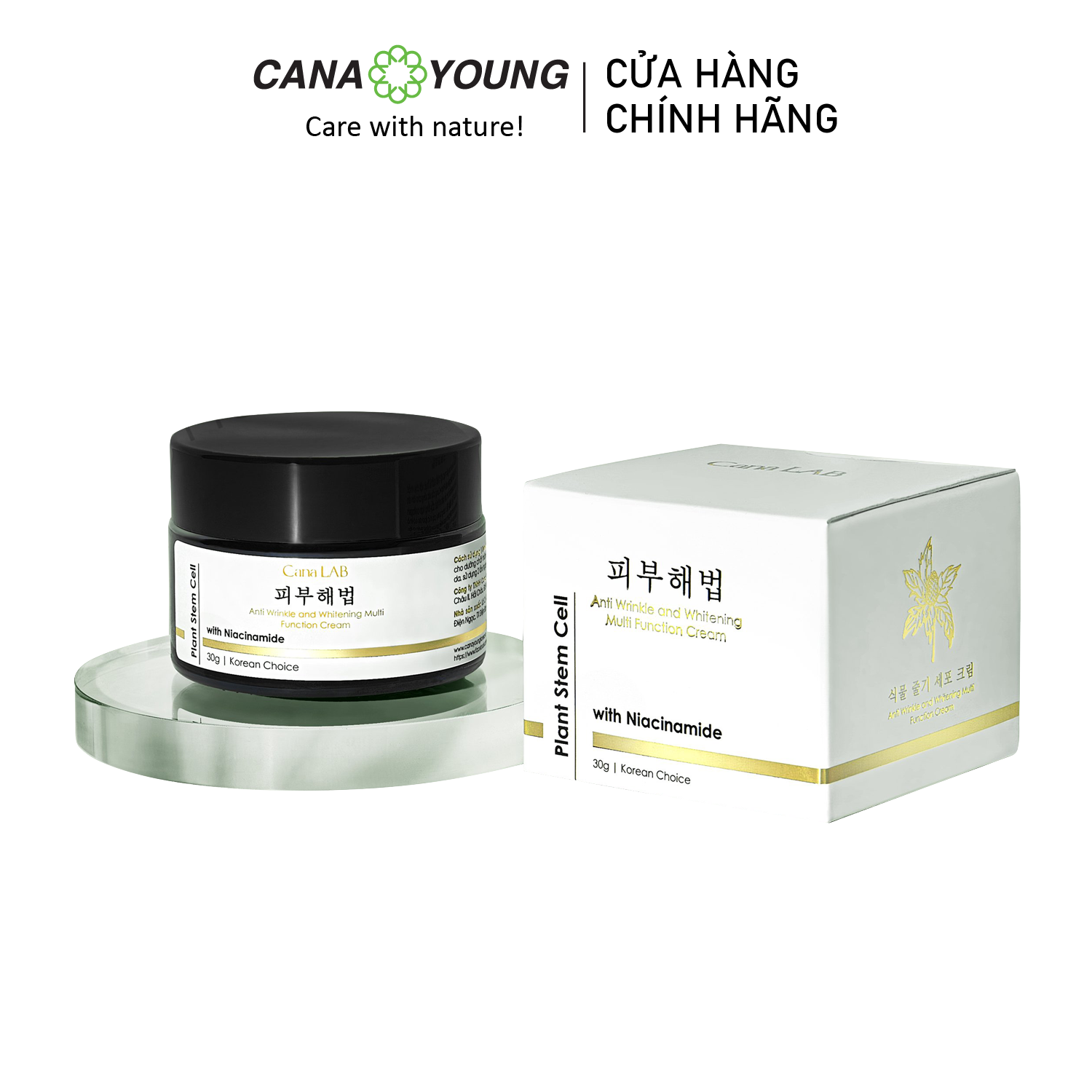 Kem Tế Bào Gốc Thực Vật Kết Hợp Niacinamide Dưỡng Trắng Da Và Ngăn Ngừa Lão Hóa Cana Plant Stem Cell With Niacinamide