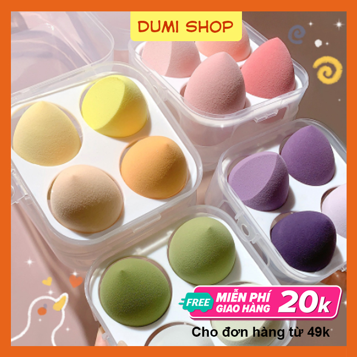 Set 4 Mút Trang Điểm Tán Kem Nền Tiện Dụng - Dumi Shop