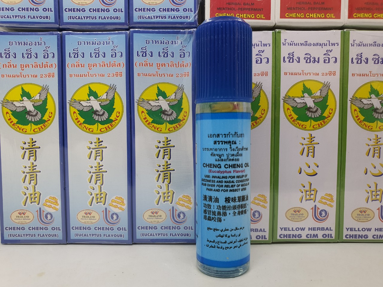 [Hcm]6 Chai Dầu Gió Lăn Cheng Cheng Xanh Chính Hãng Thái Lan 23 Ml